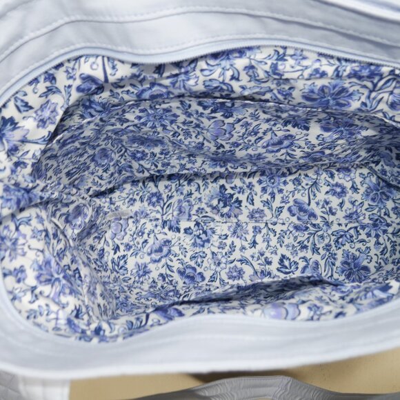 Vera Bradley Vera Tote Quilted Handbag Weekender Morning Glory Blue Travel NWT - Picture 4 of 10